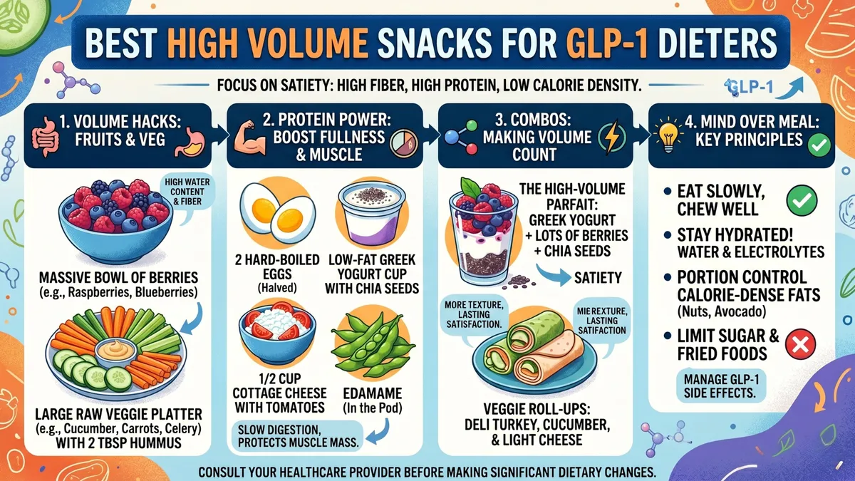 Best High Volume Snacks for GLP-1 Users